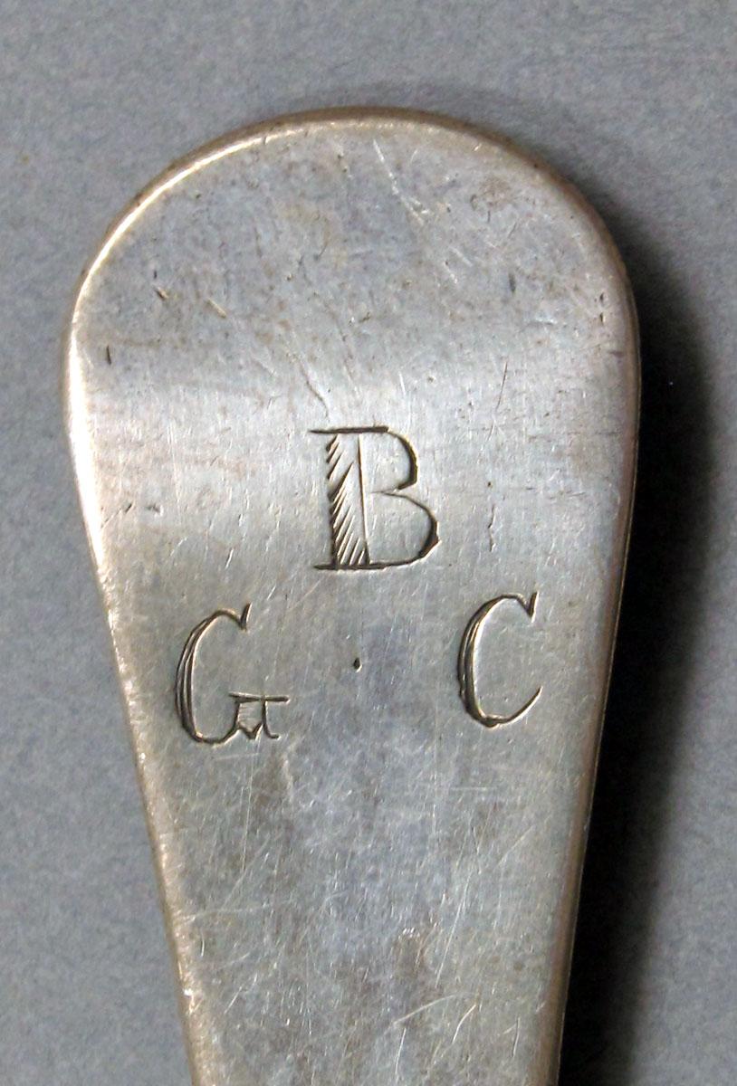 1962.0240.1378 Silver spoon engraving