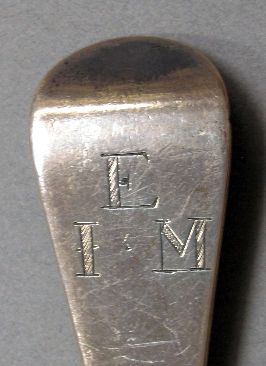 1962.0240.1382 Silver spoon engraving