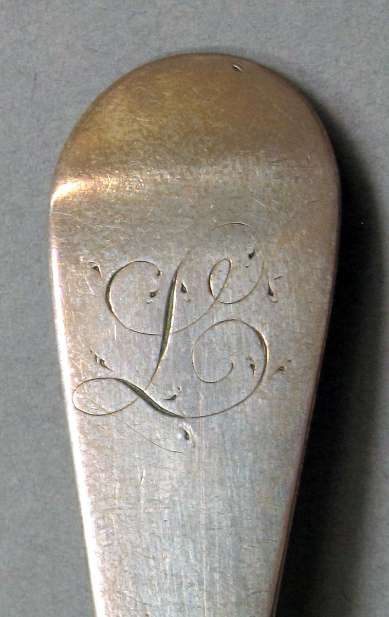 1962.0240.1402 Silver spoon engraving