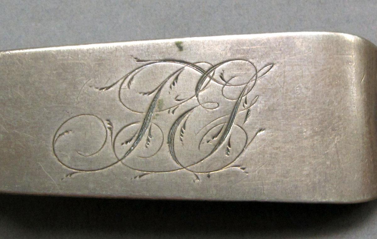 1962.0240.1405 Silver spoon engraving