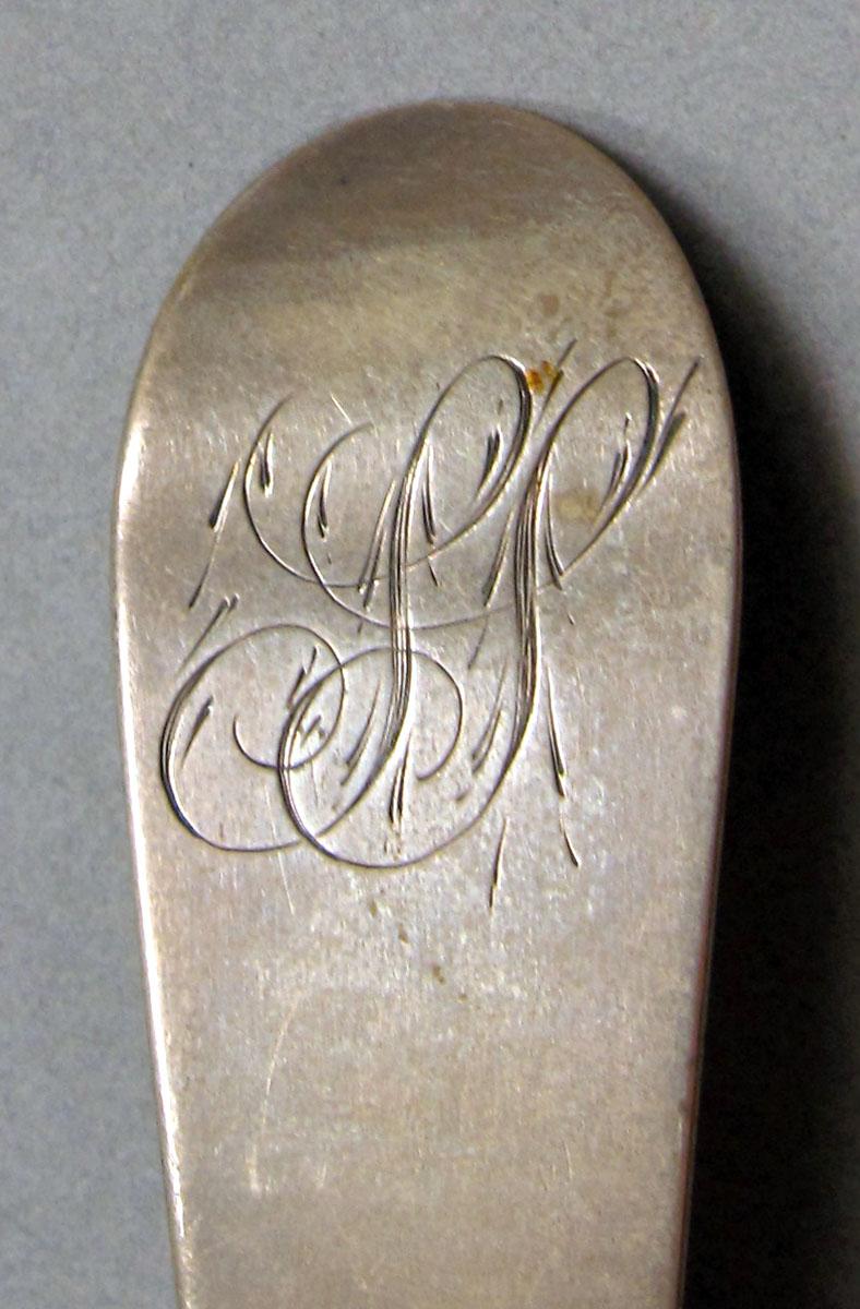 1962.0240.1408 Silver spoon engraving