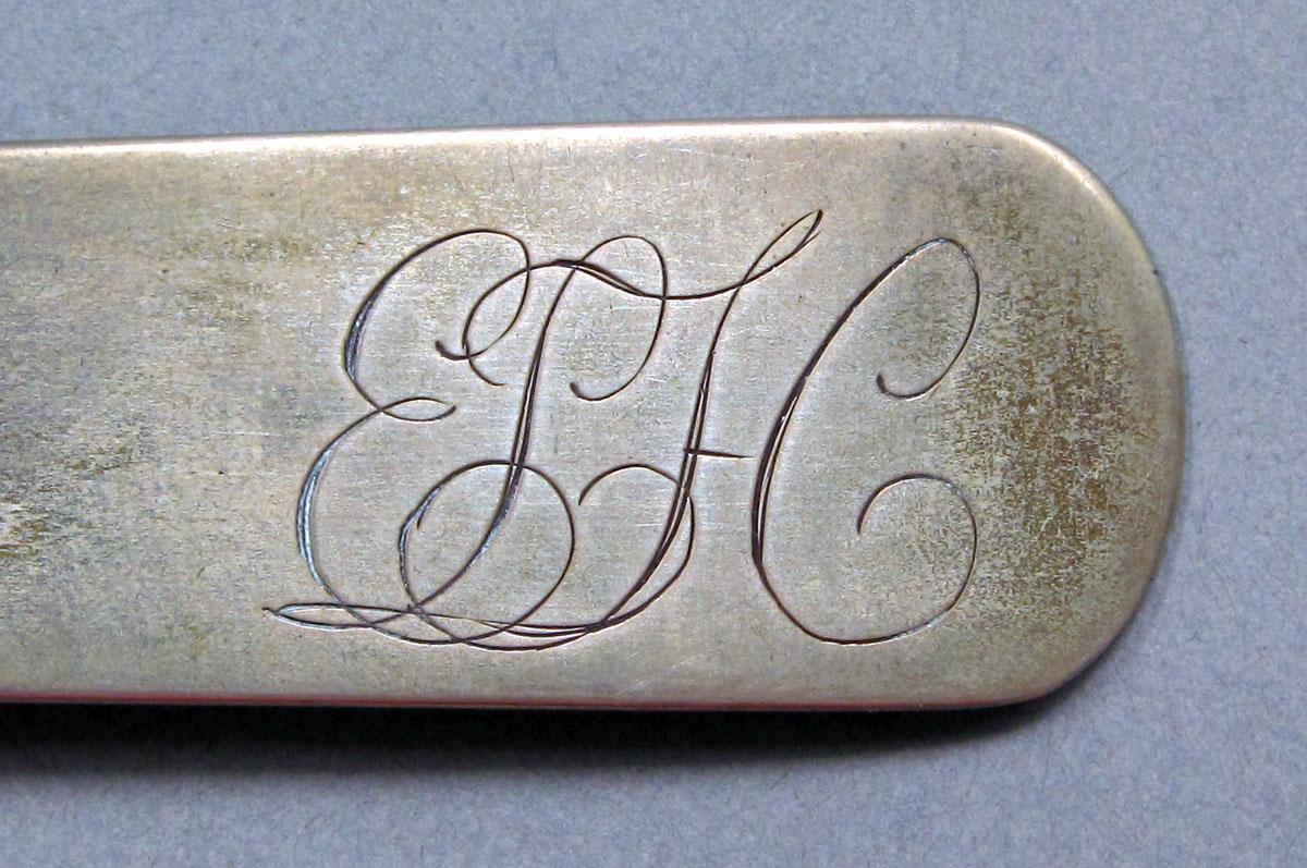 1962.0240.1461 Silver spoon engraving