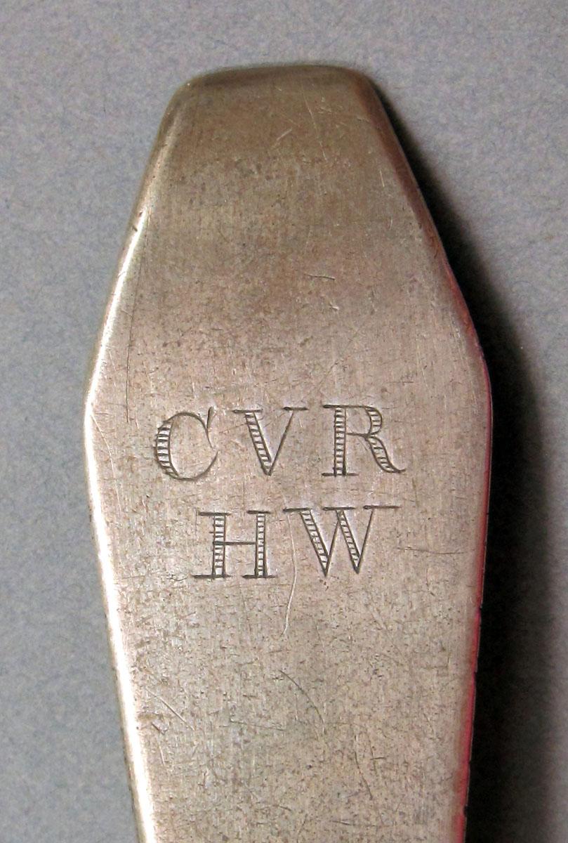 1962.0240.1465 Silver spoon engraving