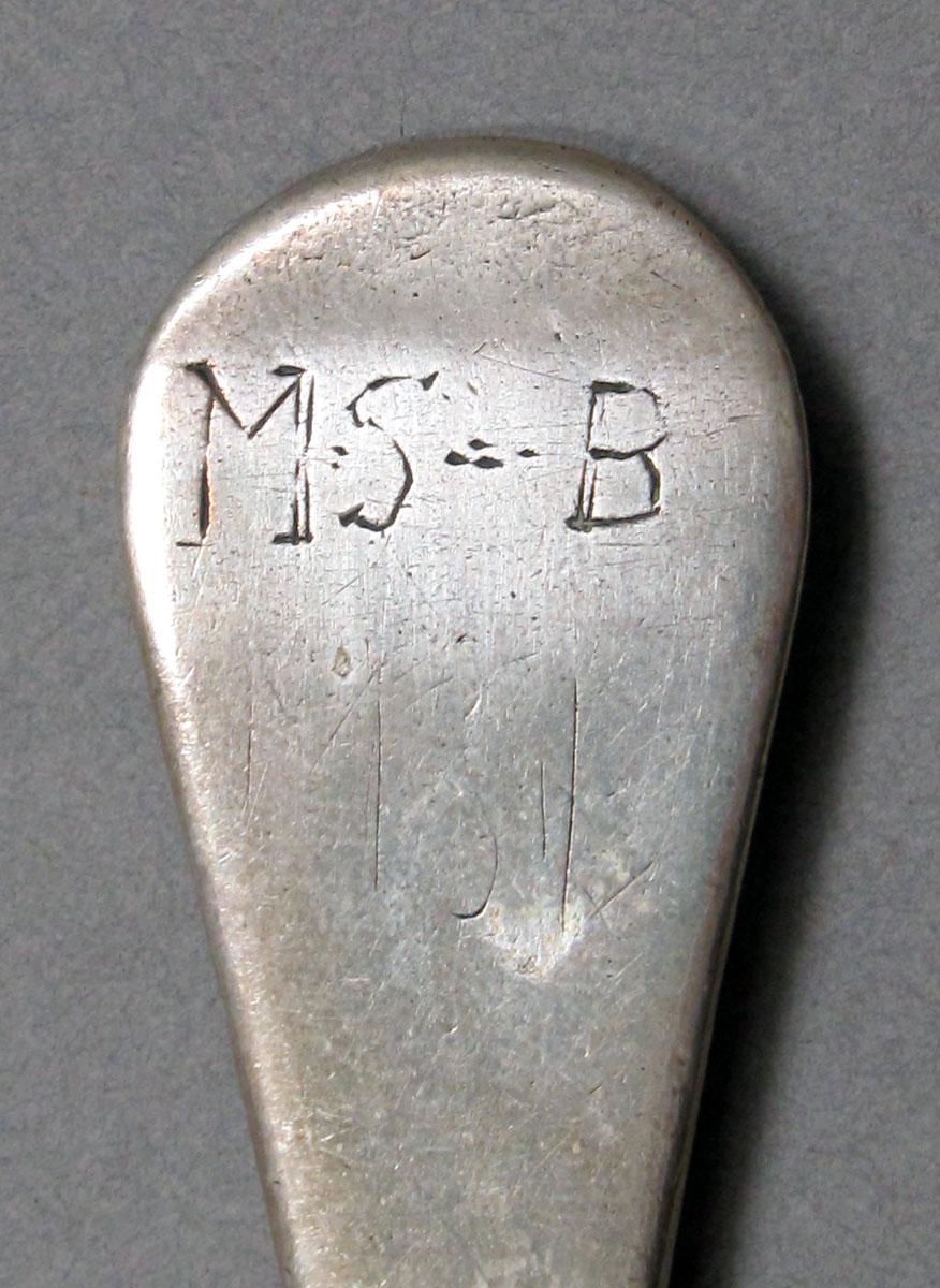 1962.0240.1477 Silver spoon engraving