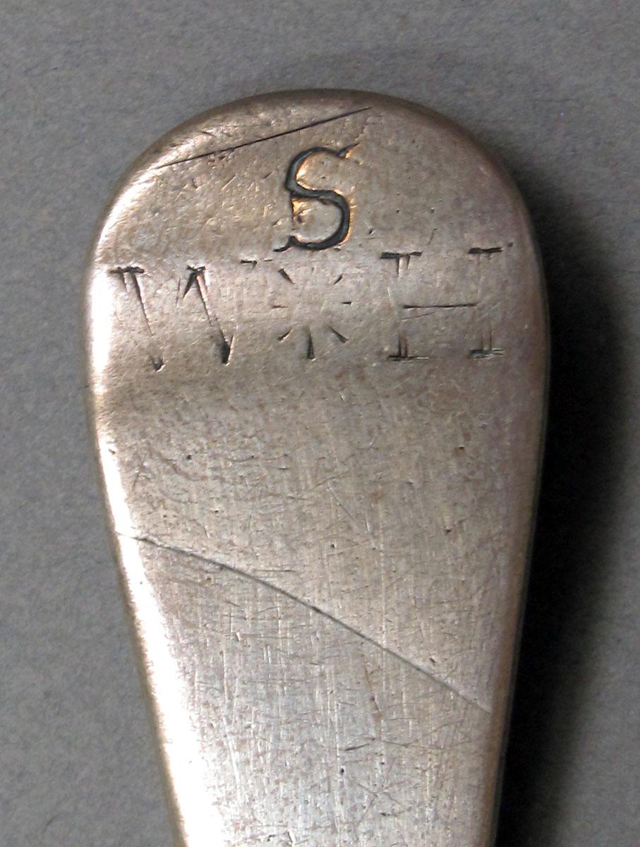 1962.0240.1482 Silver spoon engraving