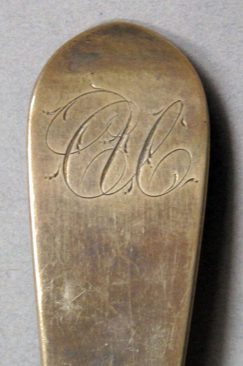 1962.0240.1502 Silver spoon engraving
