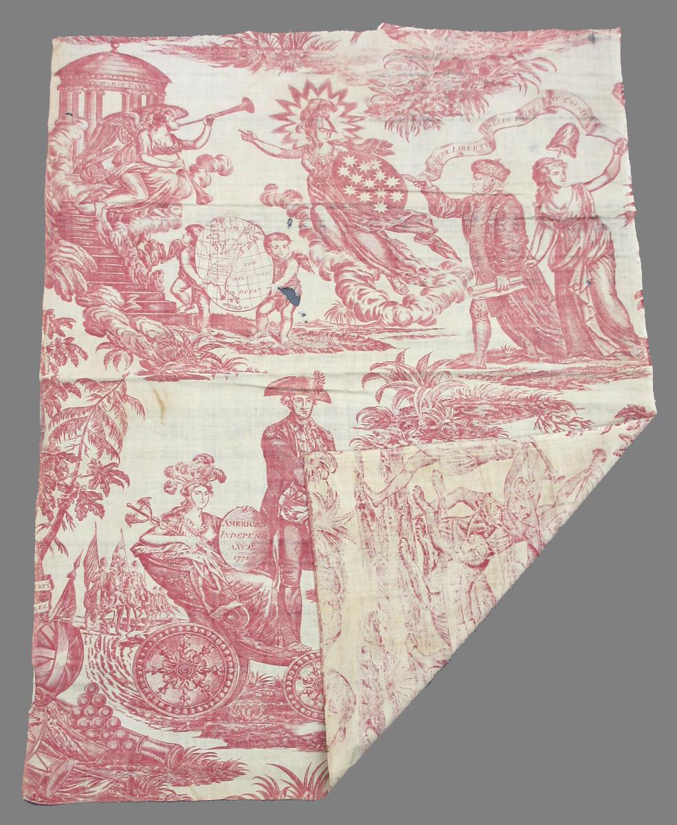 1955.0102 Textile, printed, folded corner