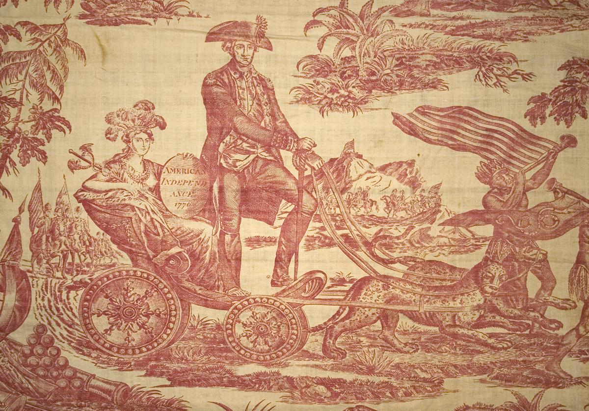 1955.0102 Textile, printed, detail