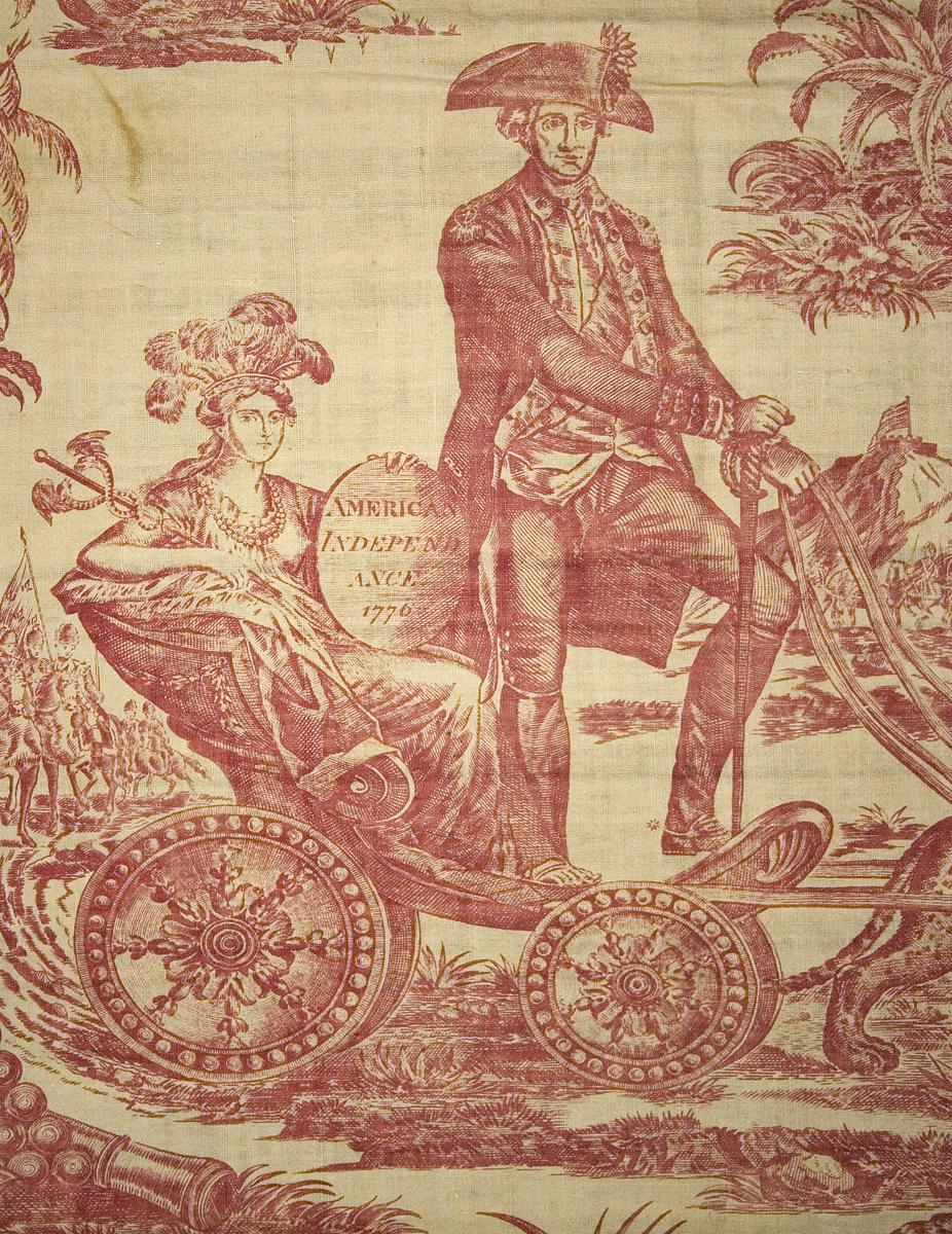 1955.0102 Textile, printed, detail 2