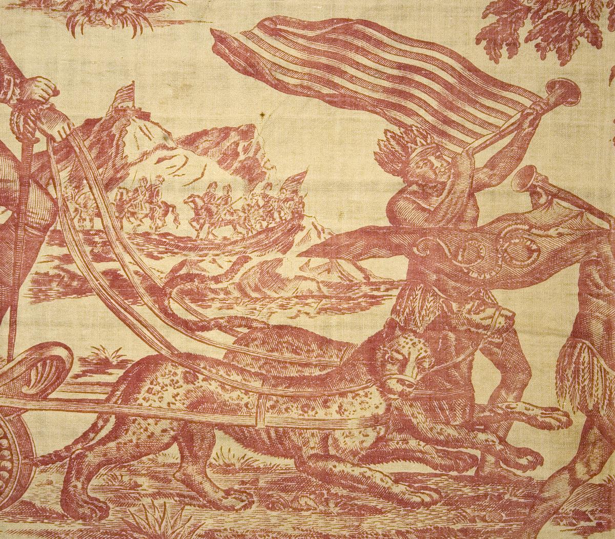 1955.0102 Textile, printed, detail 3