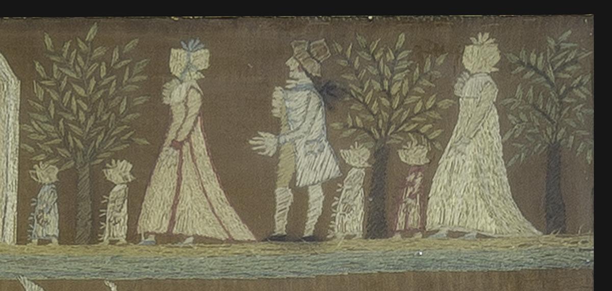 1955.0106 A Needlework Picture, Detail 4