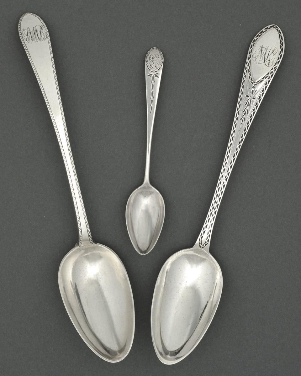 1989.0013.006, 1962.0240.296, 1989.0013.028 Spoons