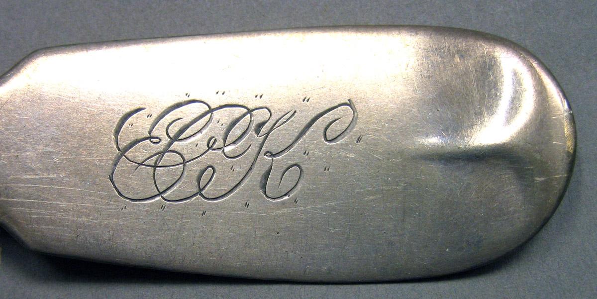 1962.0240.489 Silver Spoon engraving upper surface