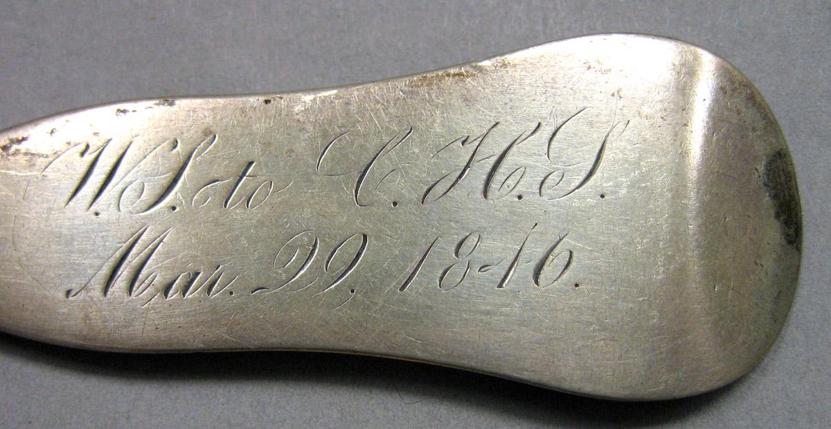1962.0240.493 Silver Fork engraving
