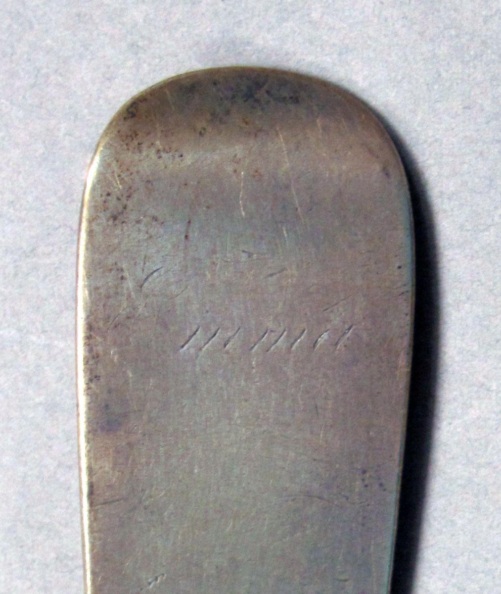 1962.0240.500 Silver fork upper engraving