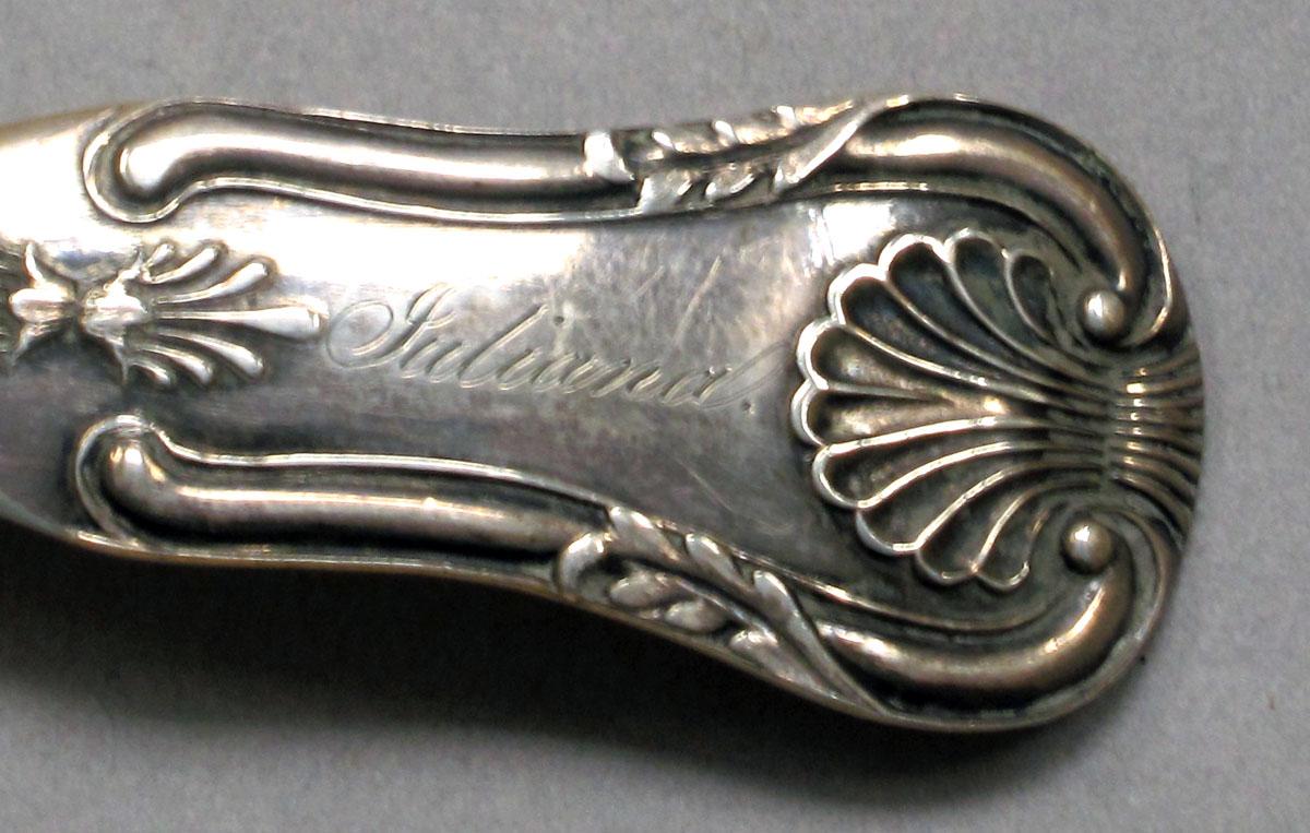 1962.0240.507 Silver fork engraving