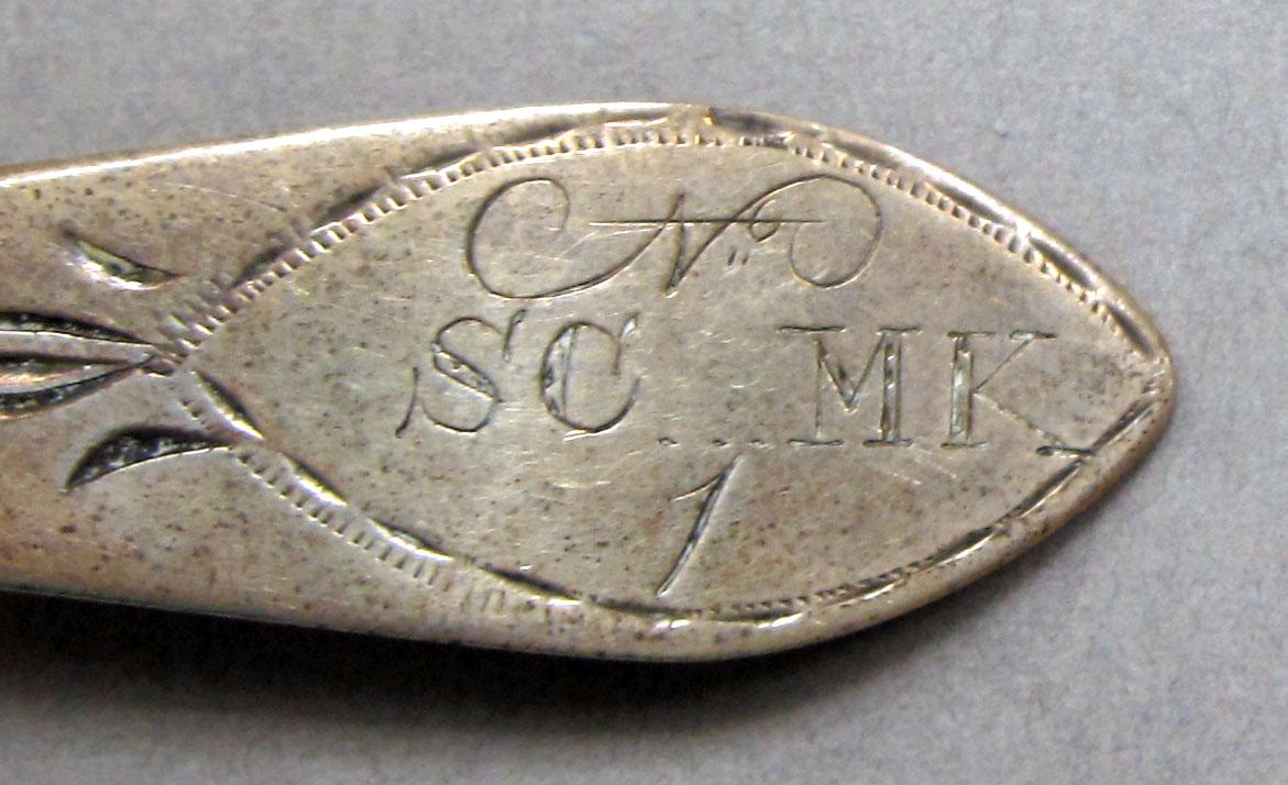 1962.0240.521 Silver spoon engraving