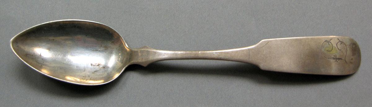 1962.0240.630 Silver spoon upper surface