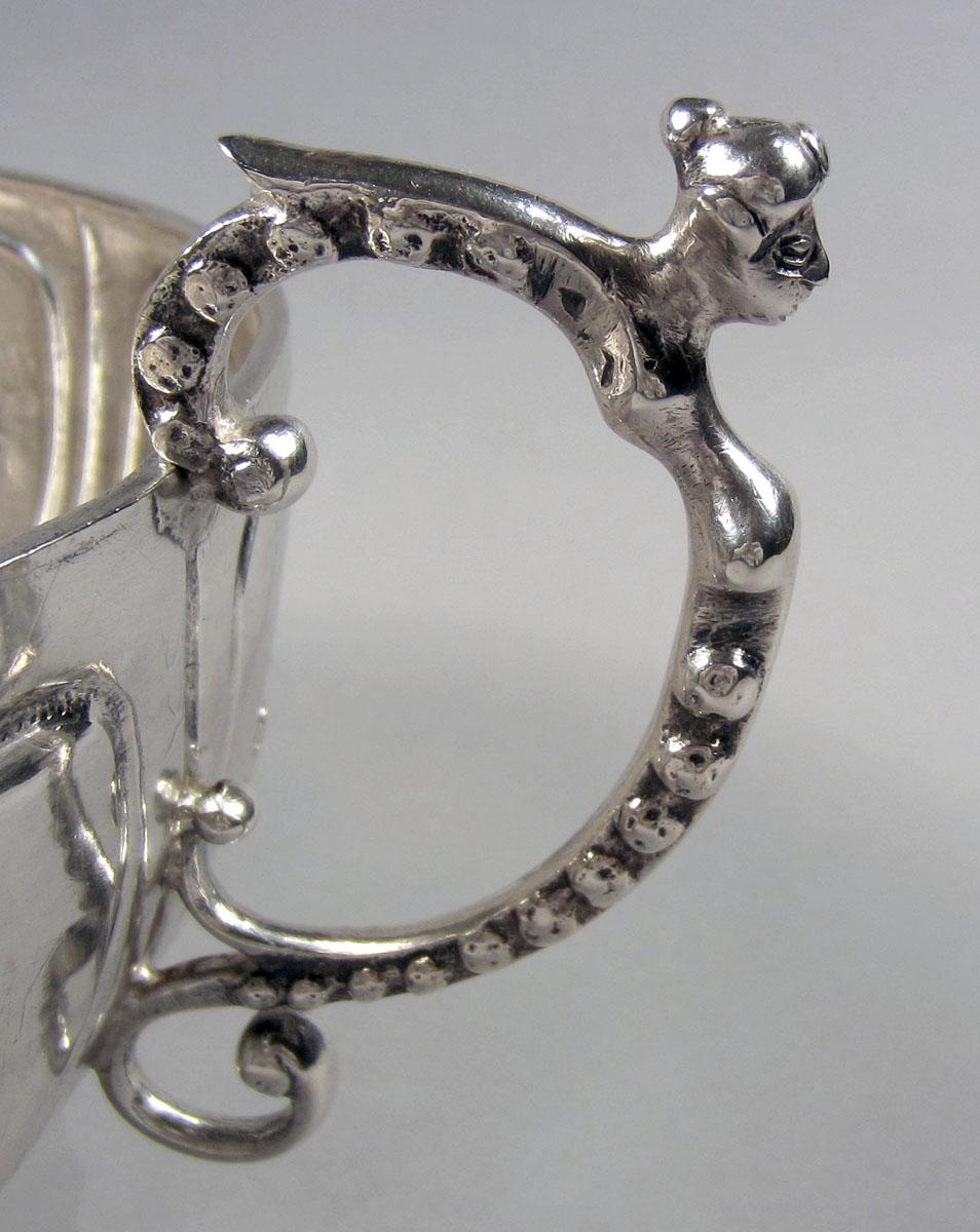 1955.0127 Silver Bowl detail handle