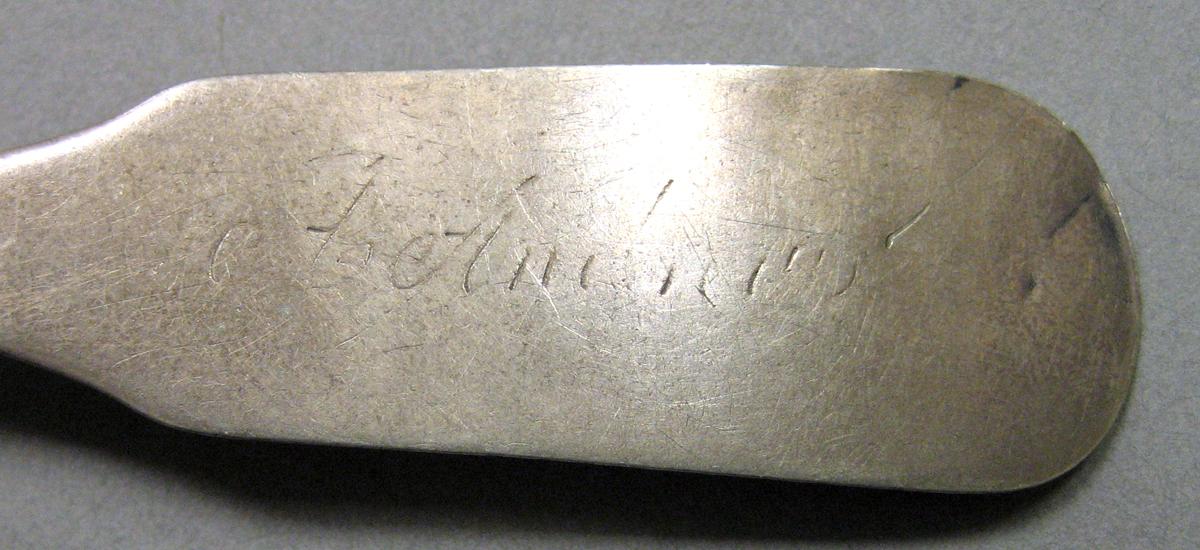 1962.0240.687 Silver Spoon engraving