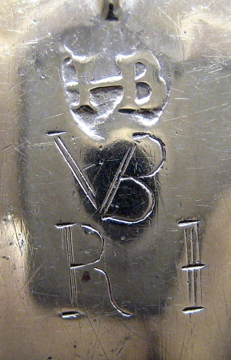 1962.0240.970 Silver Spoon mark and engraving