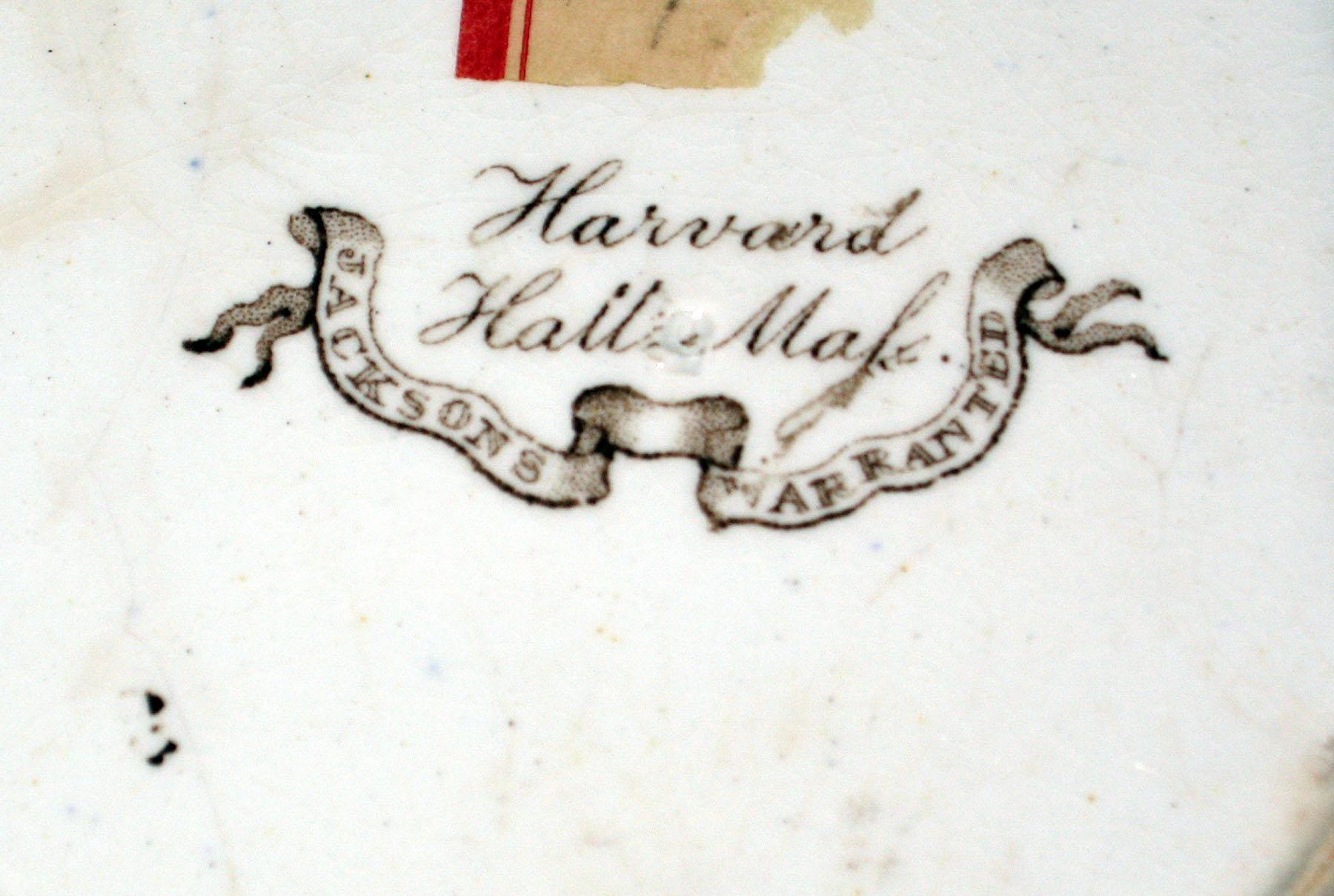 1962.0523.001 Jacksons Earthenware plate, detail