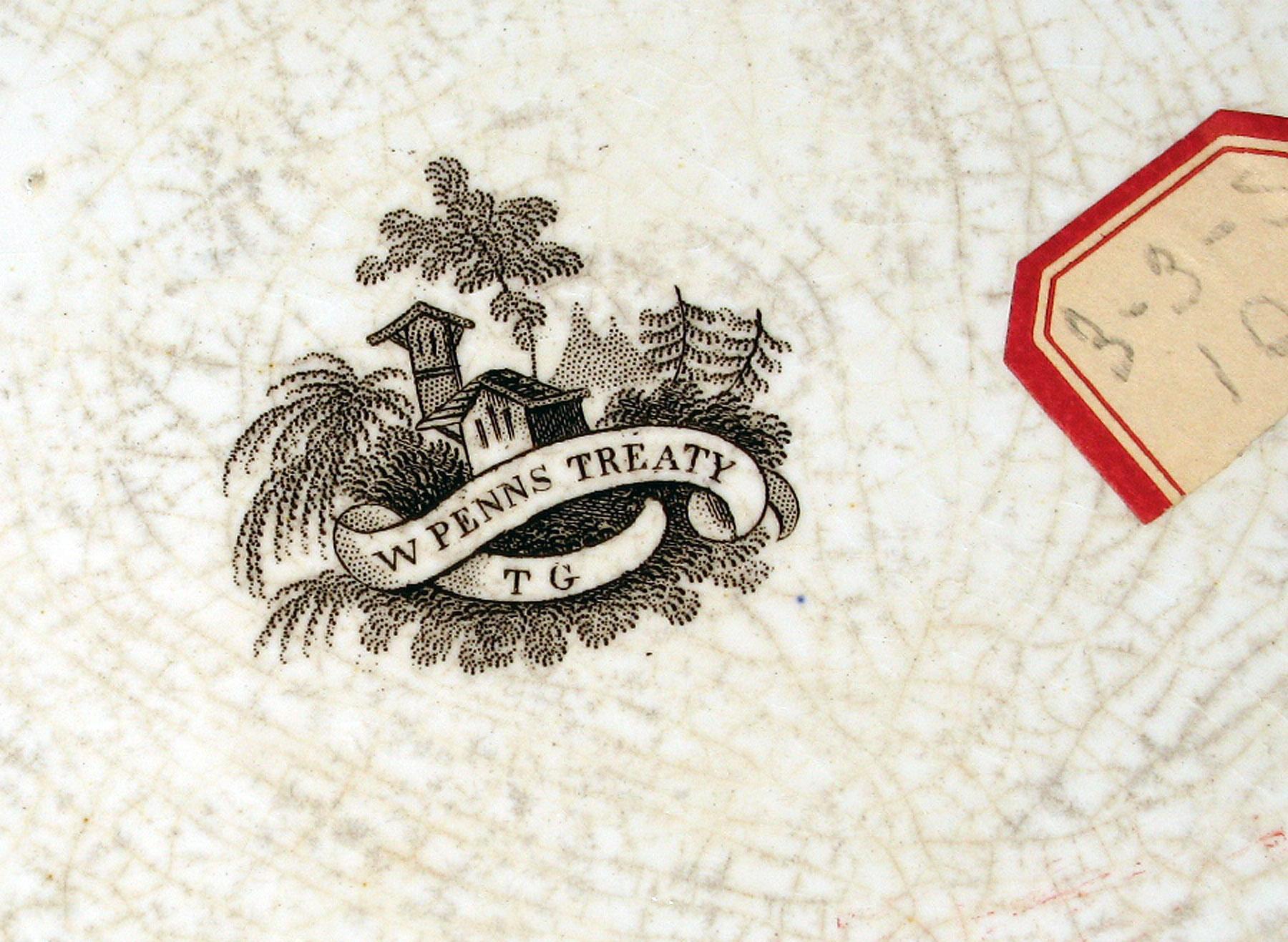 1962.0525.001 Earthenware Plate, detail