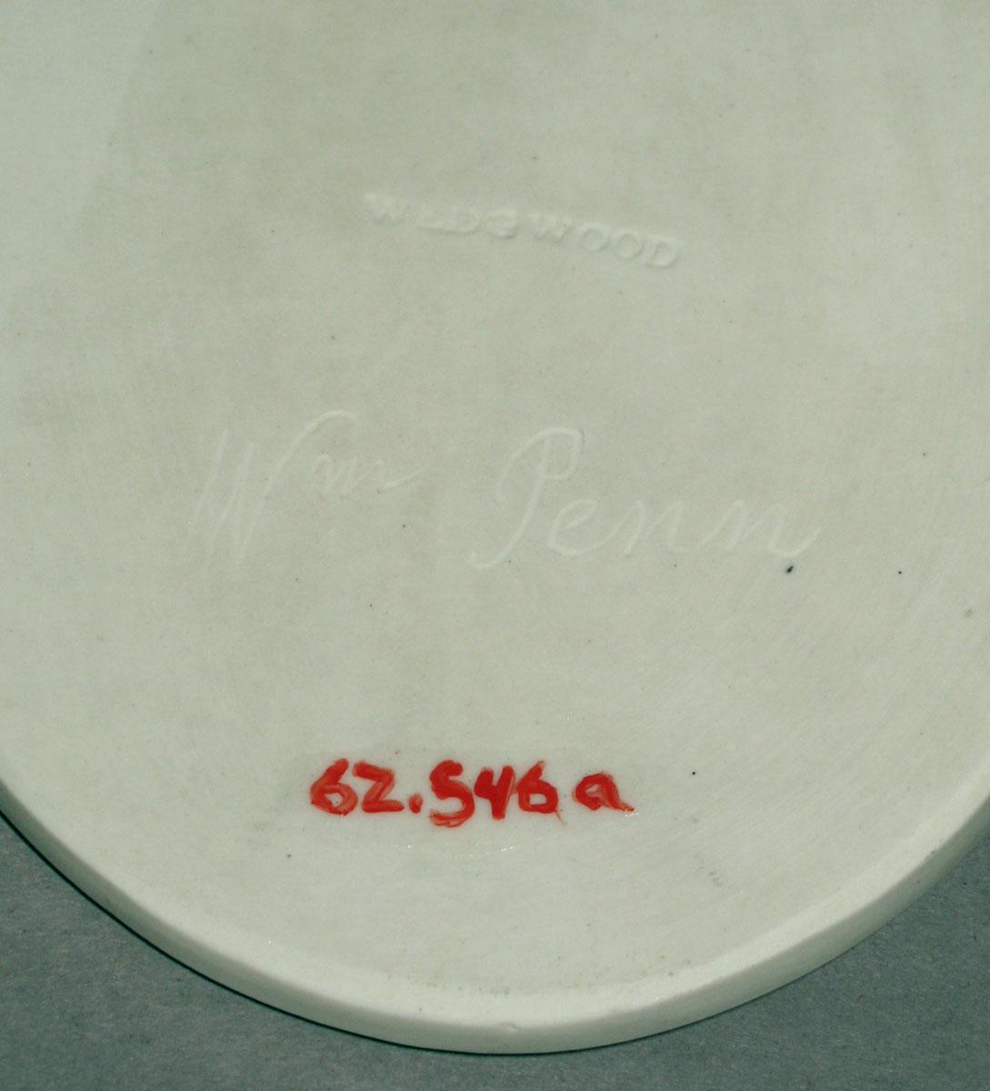 1962.0546 A Jasperware medallion, marks