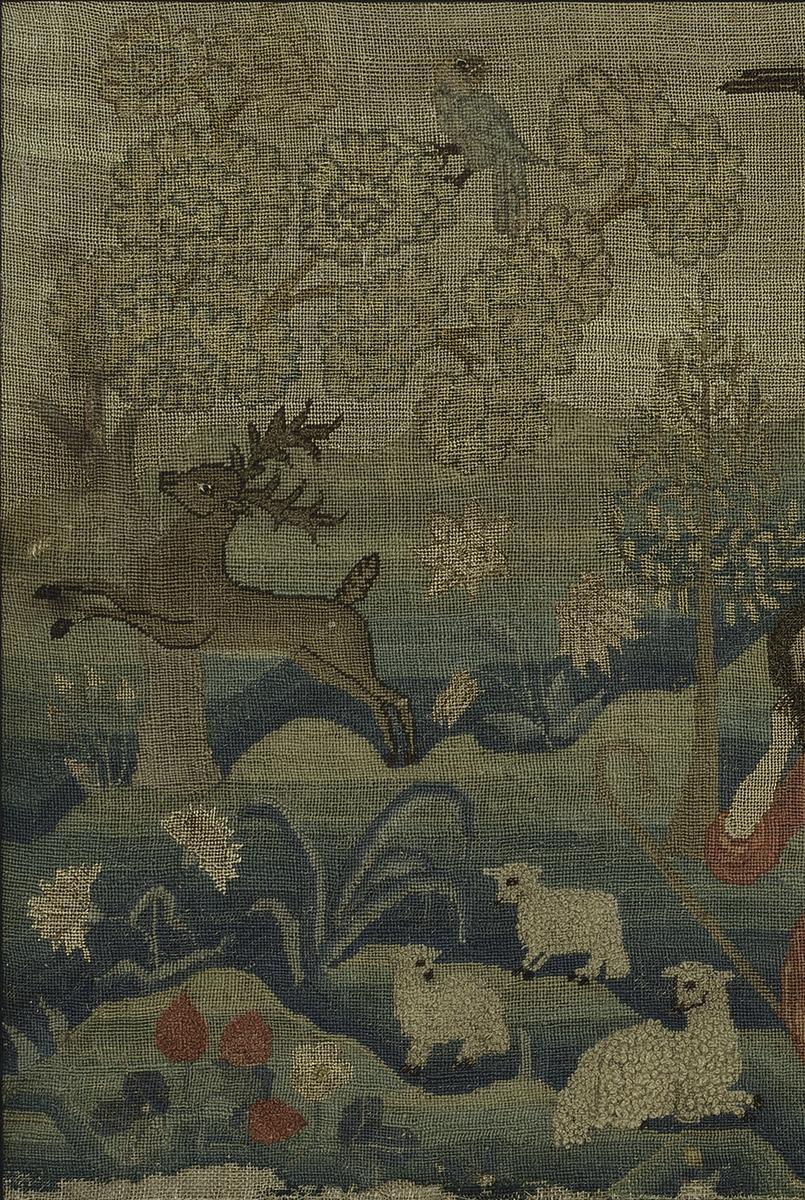 1962.0586 A Needlework Picture, Detail