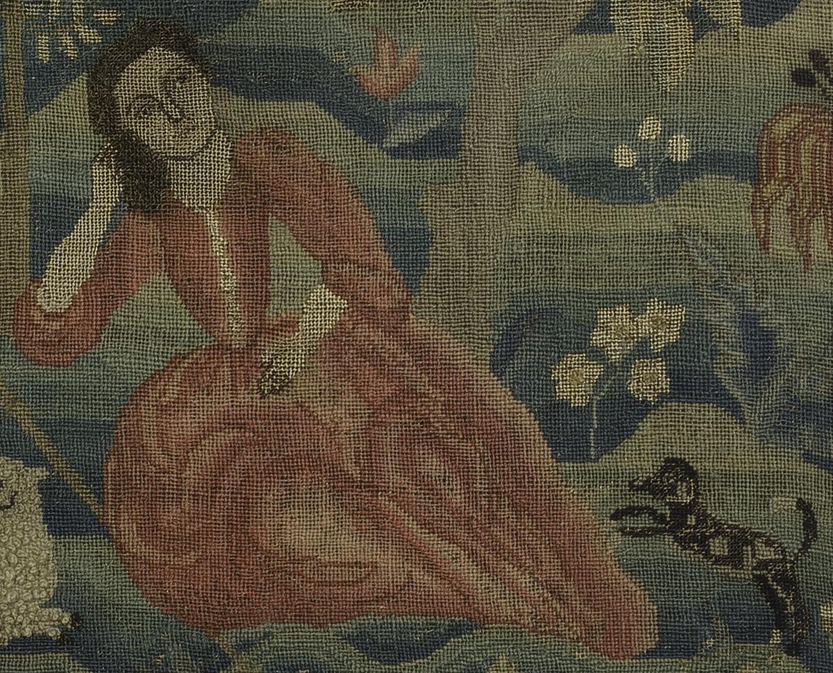 1962.0586 A Needlework Picture, Detail 7