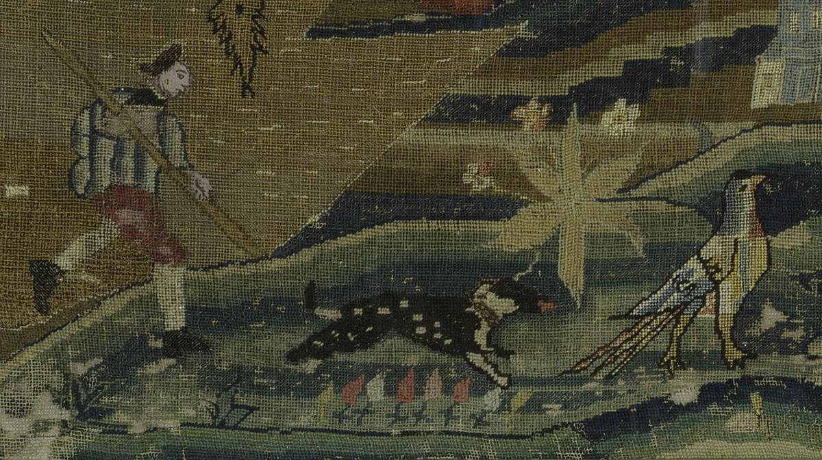 1962.0587 A Needlework Picture, Detail 2