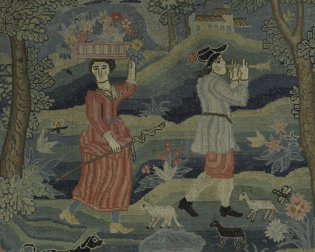 1962.0588 Needlework Picture, Detail