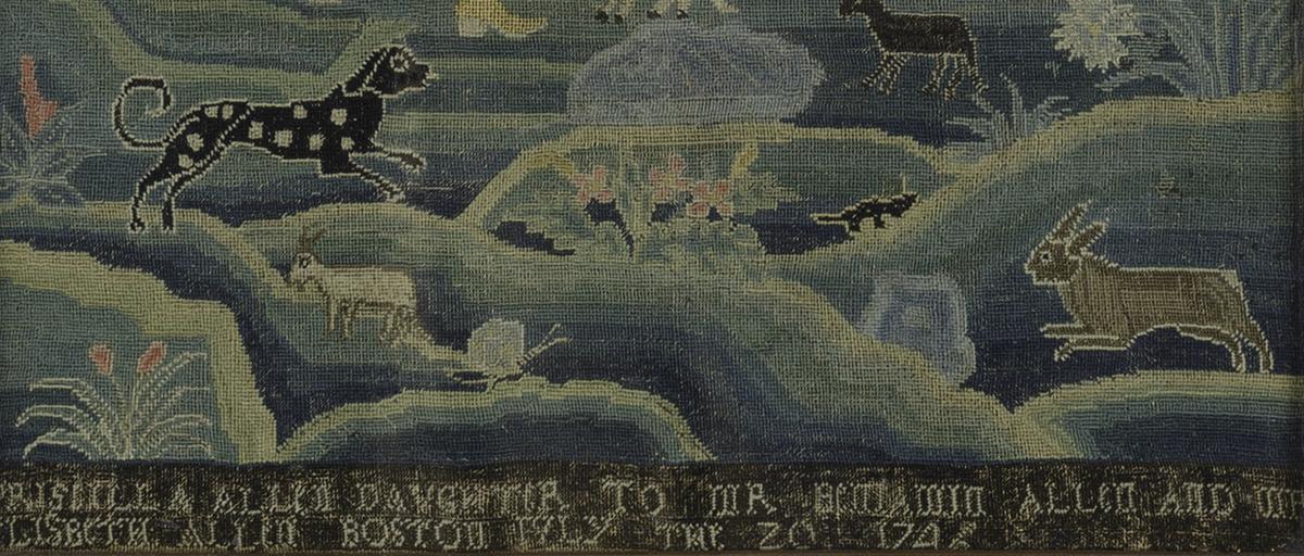 1962.0588 Needlework Picture, Detail 3