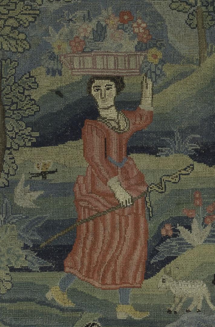 1962.0588 Needlework Picture, Detail 4