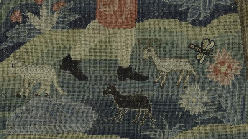 1962.0588 Needlework Picture, Detail 6