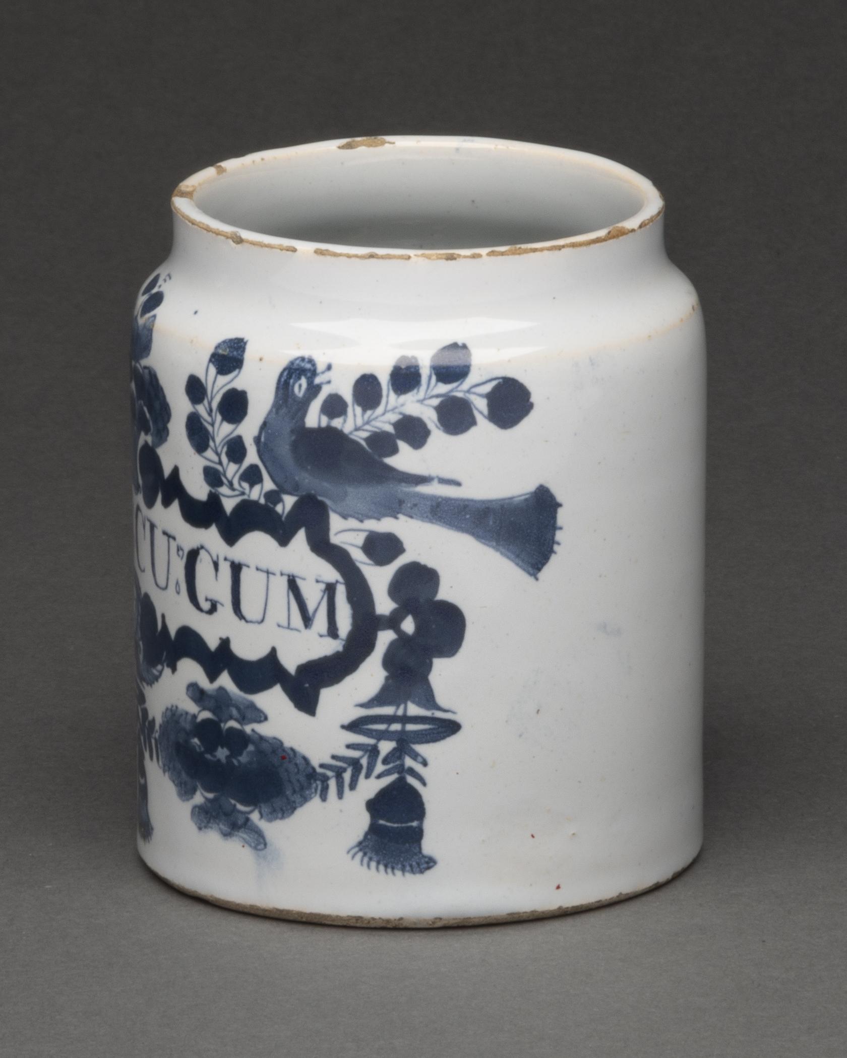 1962.0673 Apothecary pot or jar, view 2