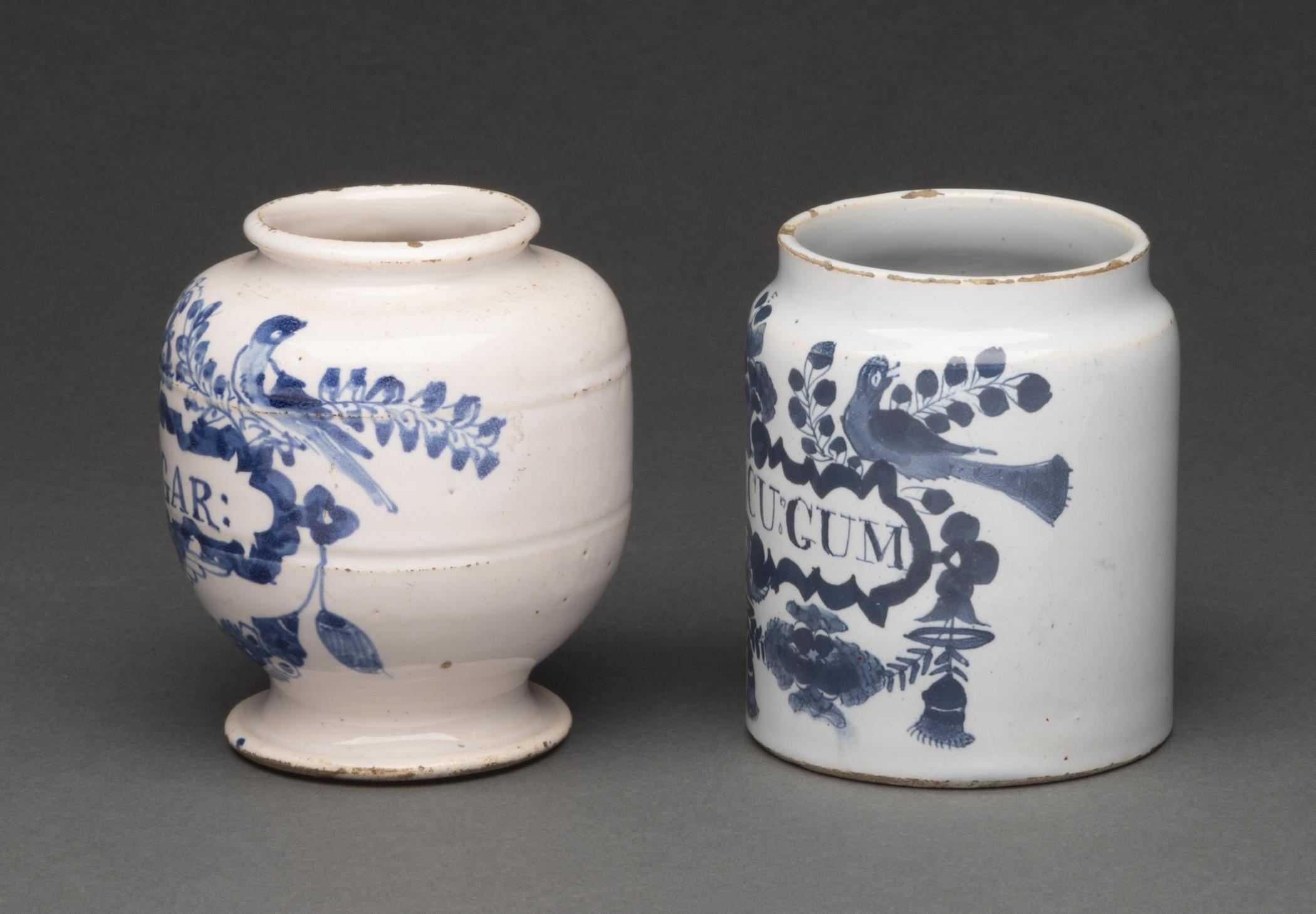 1960.0762 Apothecary pot or jar, 1962.0673 Apothecary pot or jar, view 2