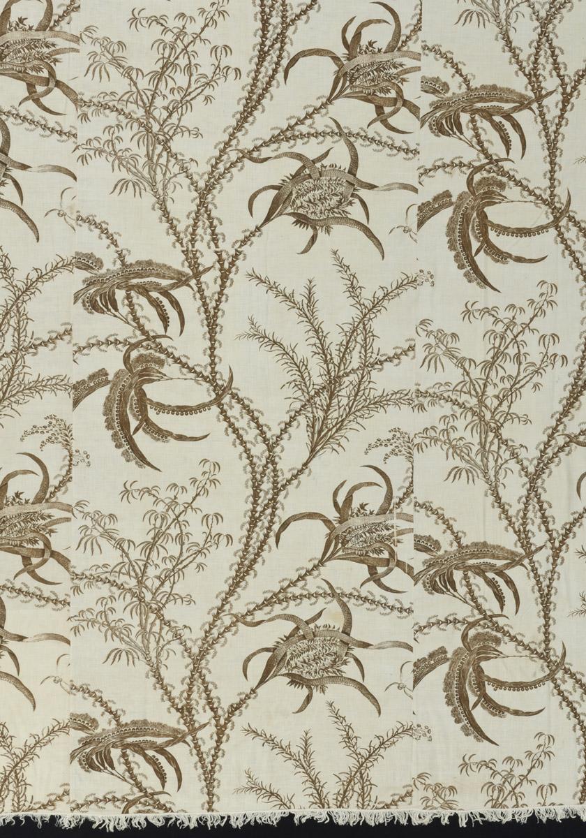 T1192 textile, printed partial design repeat