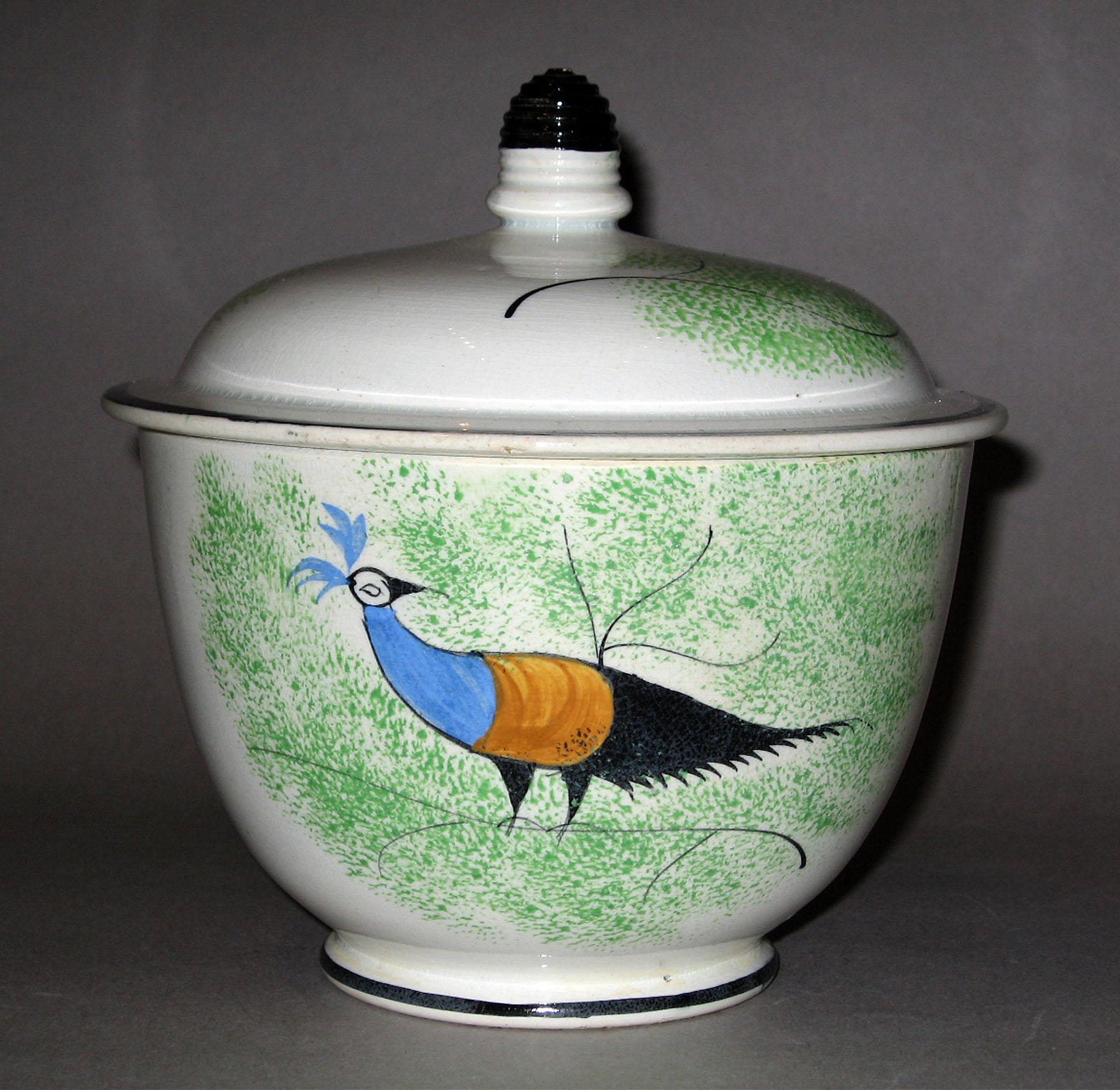 1963.0051 Spatterware sugar bowl