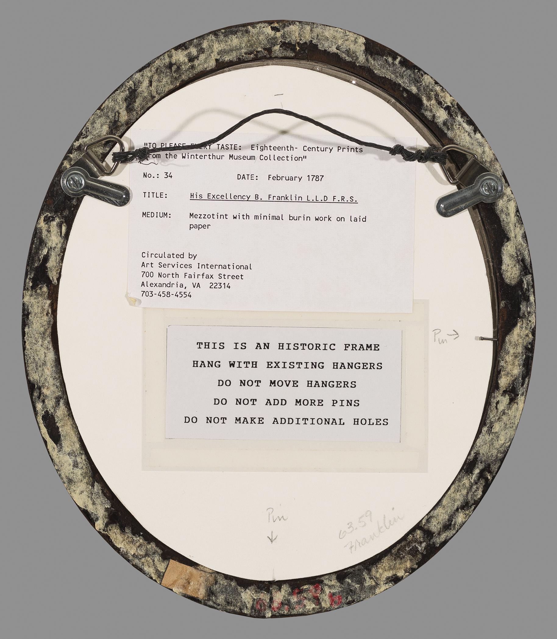 1963.0059 B Frame, D Backboard, view 1, reverse