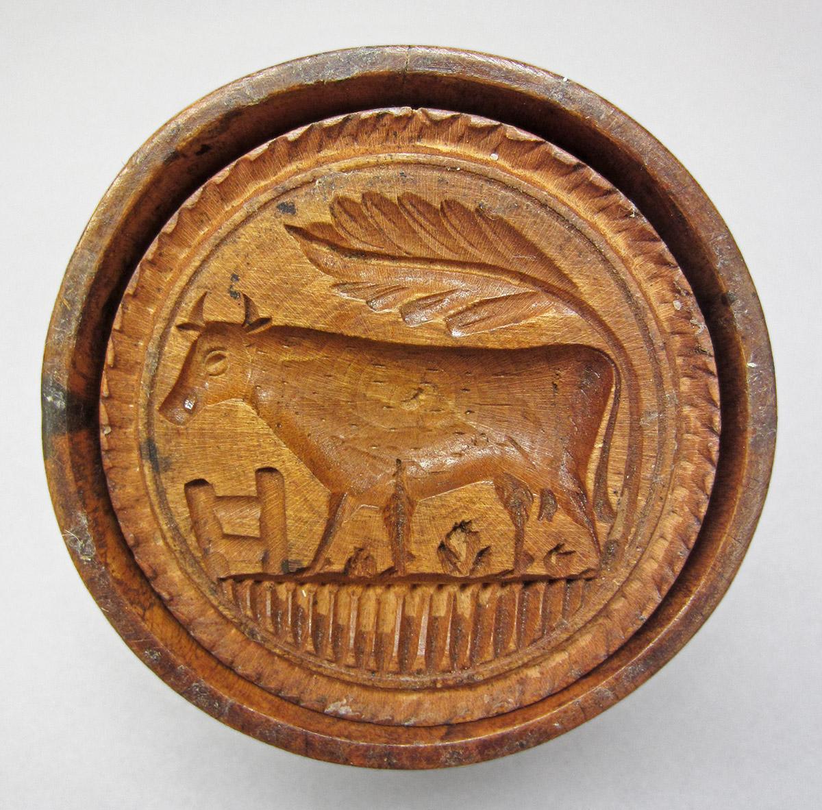 1963.0062, Butter mold, carving detail