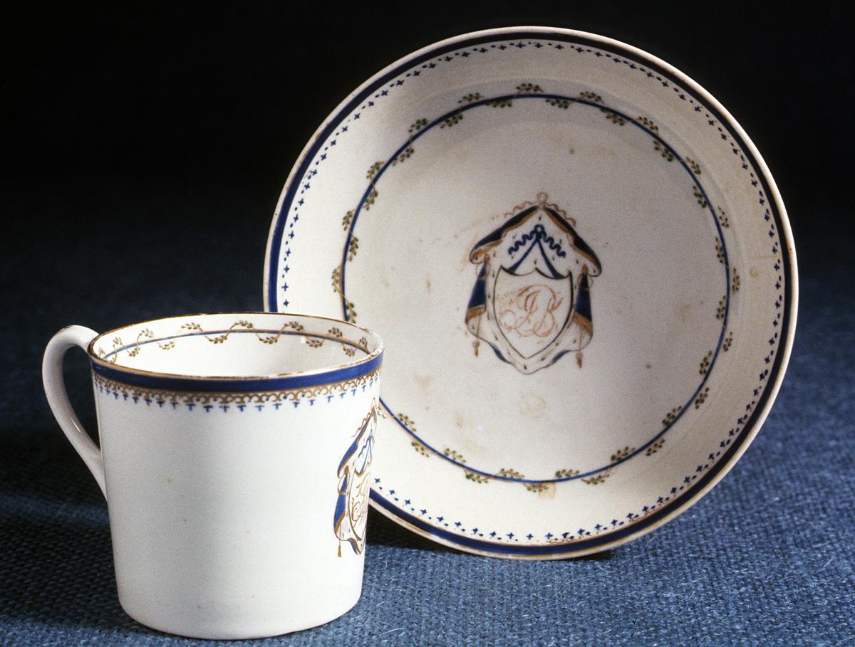 1963.0090 A, B Mug and Saucer
