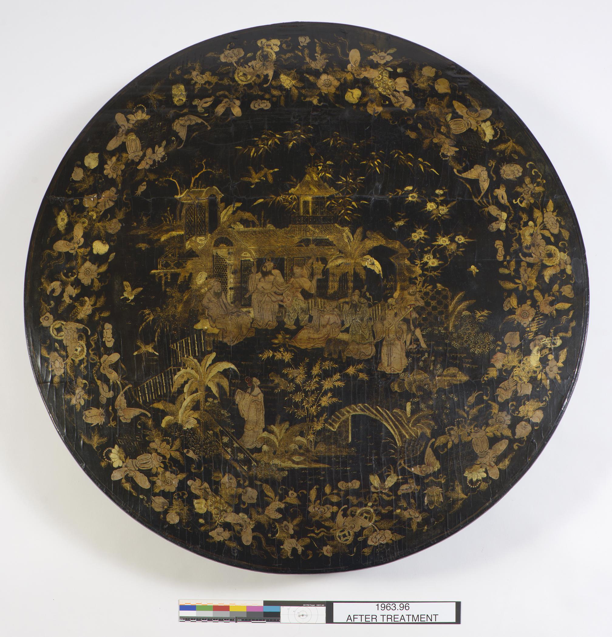 1963.0096 Table, view 2, after conservation treatment