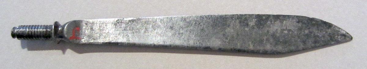 1955.0136.045 J Iron Knife Blade underside