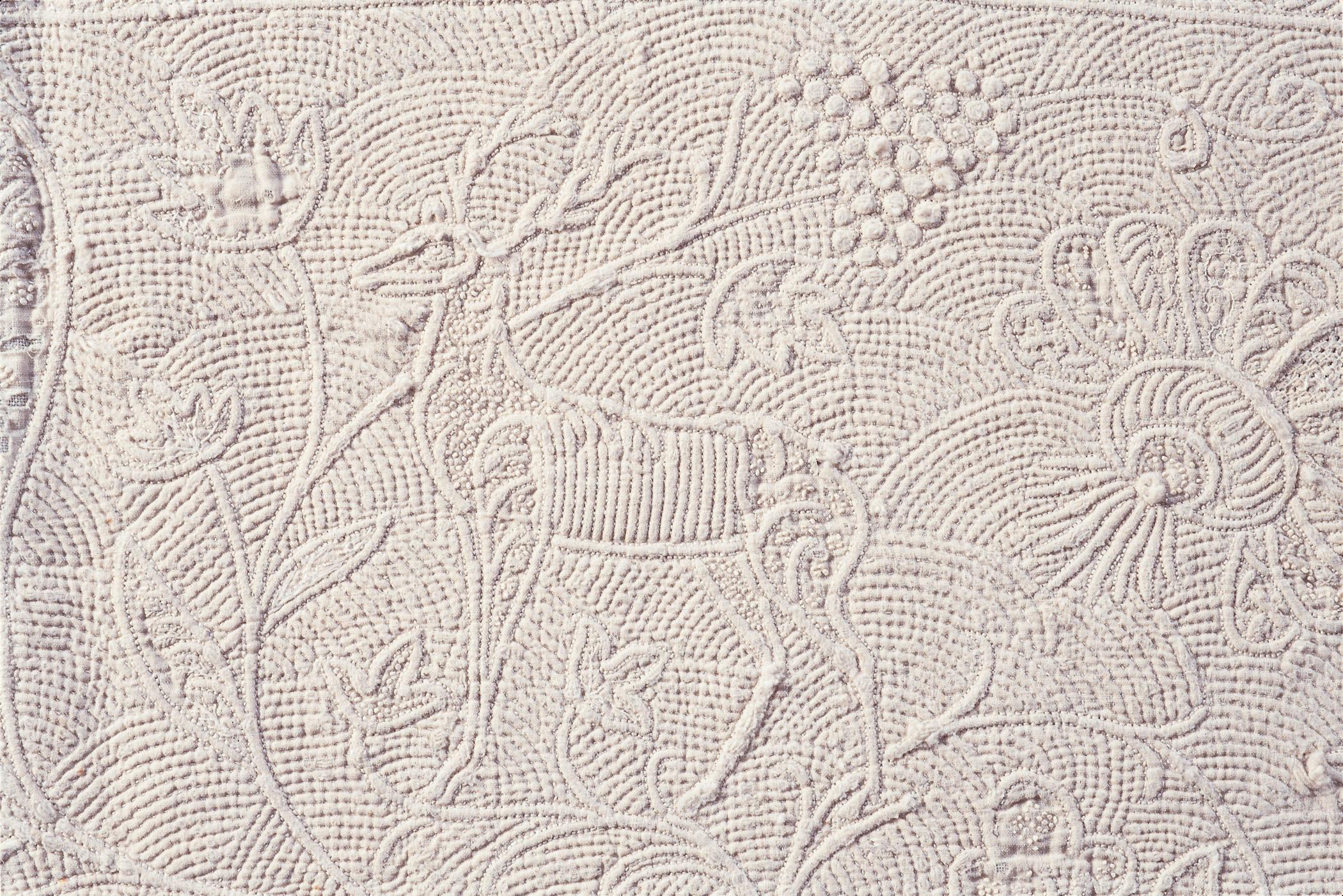1963.0112 Textile fragment (Detail 2, deer)