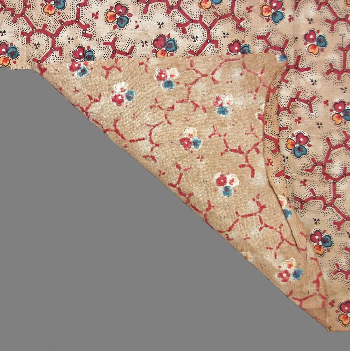 1963.0140.001 textile, printed folded corner