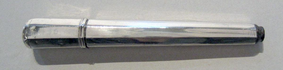 1955.0136.045 O, P Silver Container and Cap