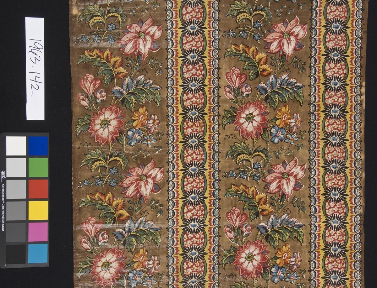 1963.0142 Textile, printed, detail 2