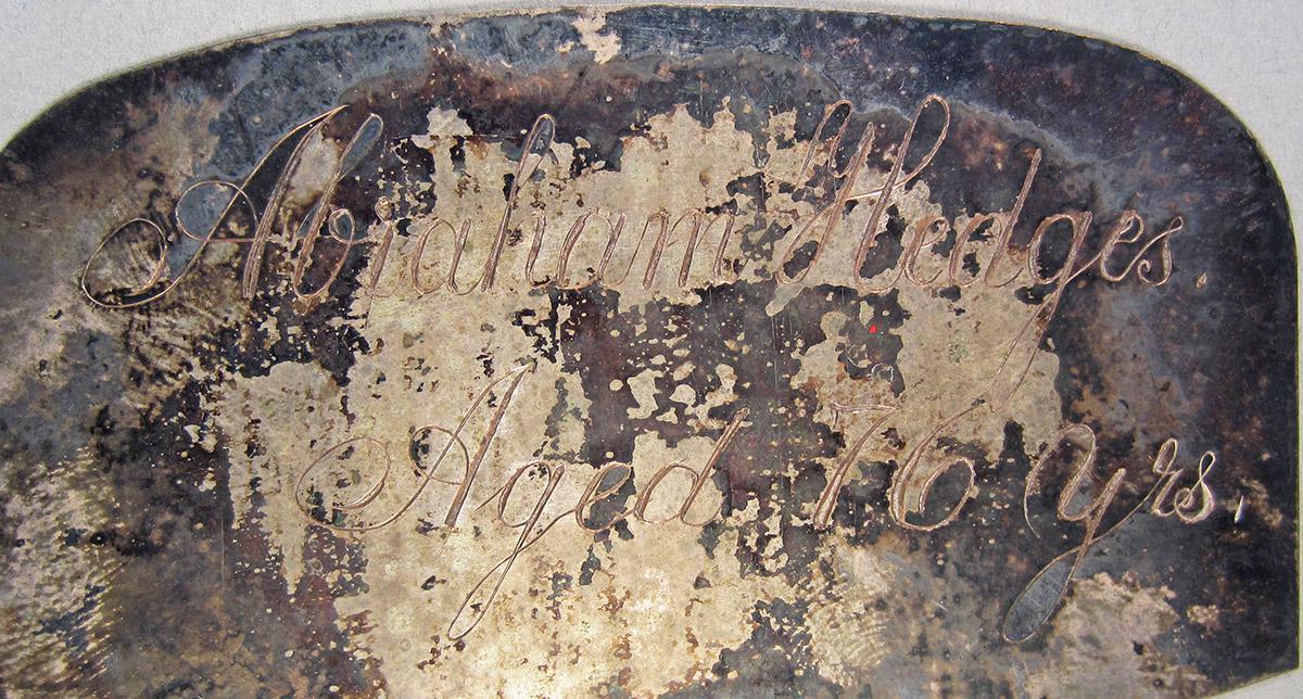 1963.0156.032, Coffin plate, marks