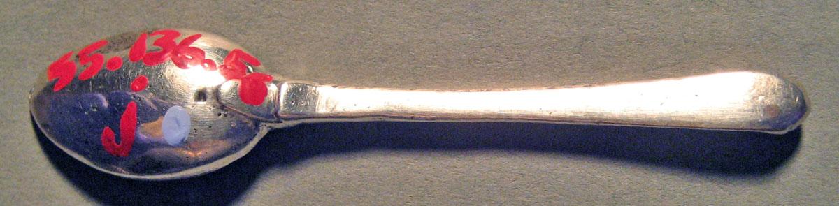 1955.0136.056 J Silver Spoon underside